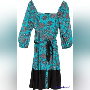 NWT C. Wonder Short Puff Sleeve Square Neck Dress sz L